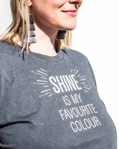 statement shirt | Shine is my favorite colour