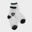 Transparente Socken | Fußtapete - Schwarze Pünktchen