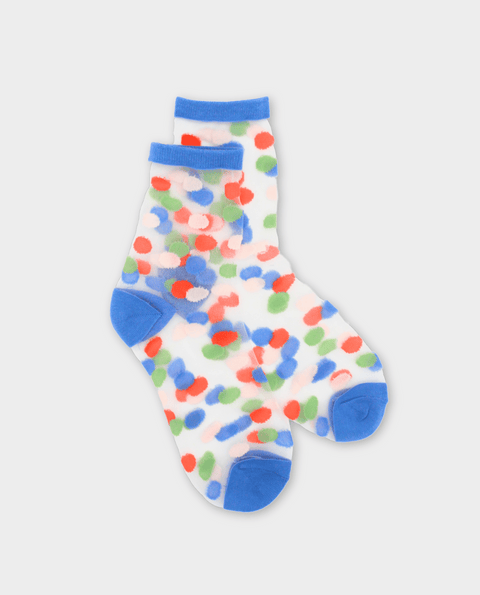 Transparente Socken | Fußtapete - Große Konfetti-Party