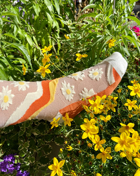 Transparent socks | Foot wallpaper - Flower Power