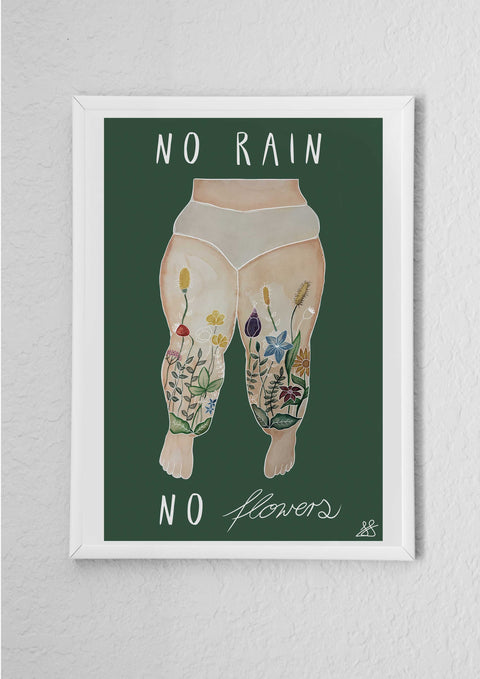 art print | No rain, no flowers