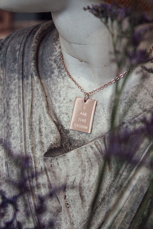 power sprotte statement halskette kette schmuck i am the storm lipödem lymphödem kompression thrombose