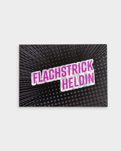 Postkarte "Flachstrick Heldin" lipödem lymphödem kompression 