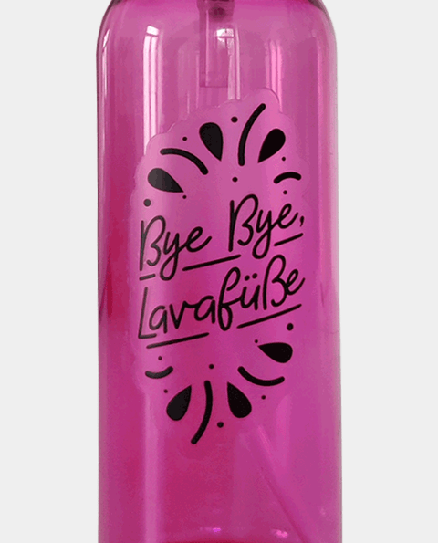 spray bottle | Bye bye, lava feet