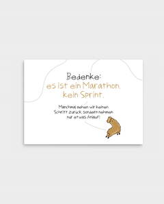Postkarte | Marathon kein Sprint
